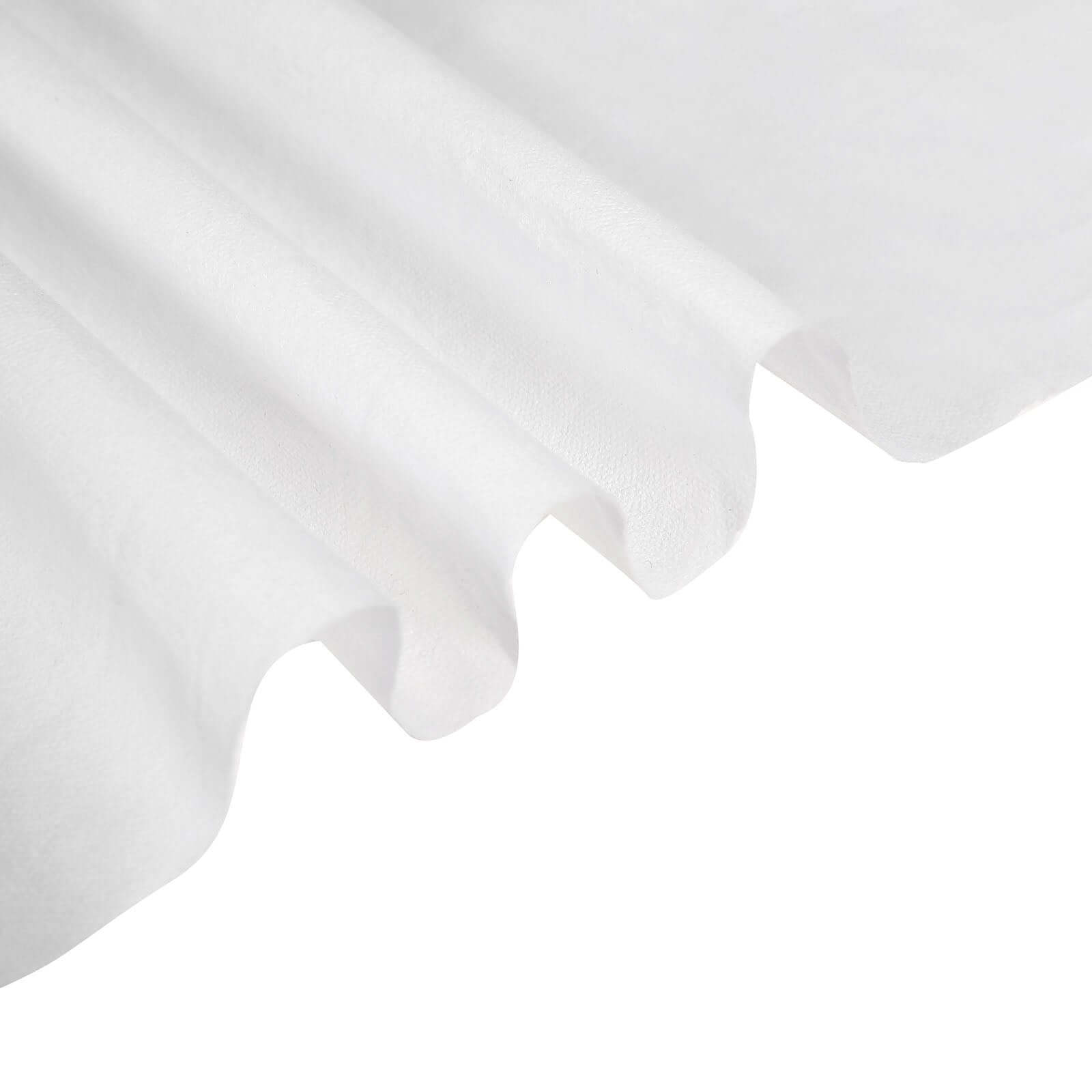 Linen-Like Paper 50"x108" Rectangle Tablecloth White - Disposable Airlaid Table Cover for Easy Cleanup