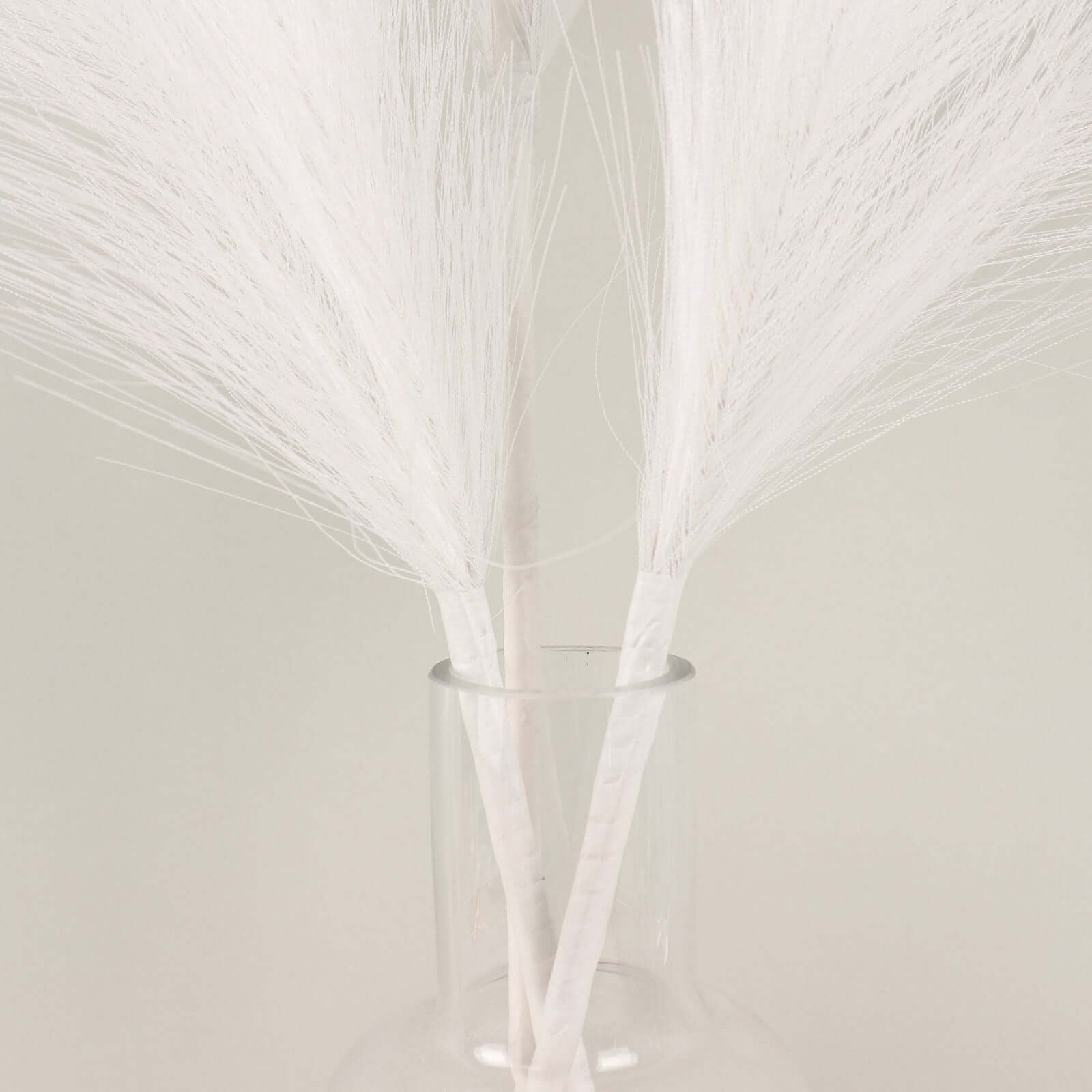3 Stems Artificial Pampas Grass Decor White - Soft Realistic Faux Ornamental Grass Branches for Rustic Boho Chic Backdrops Floral Styling & Vase Displays 44"