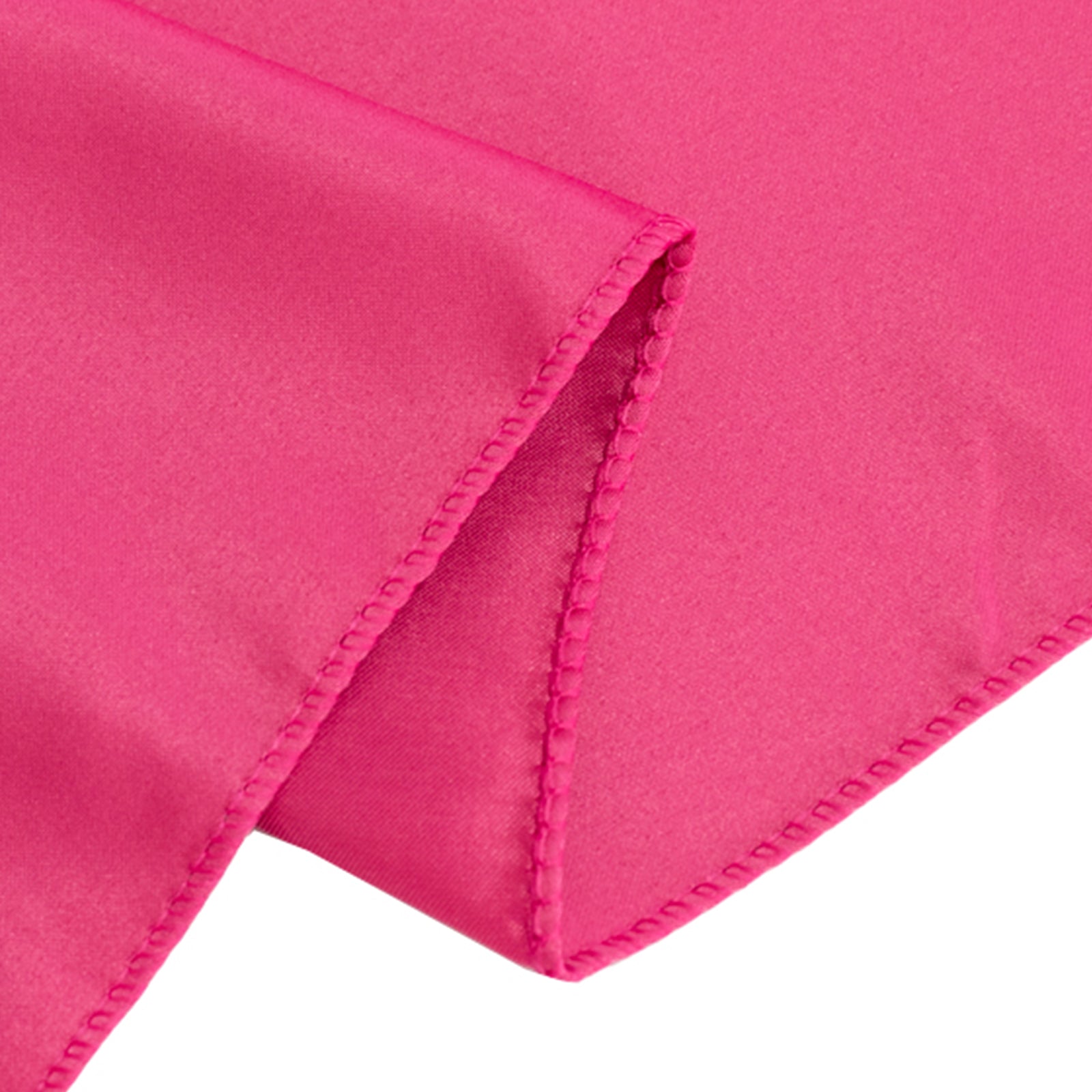 Lamour Satin 72"x72" Table Overlay Square Tablecloth Fuchsia - Smooth Finish Table Topper