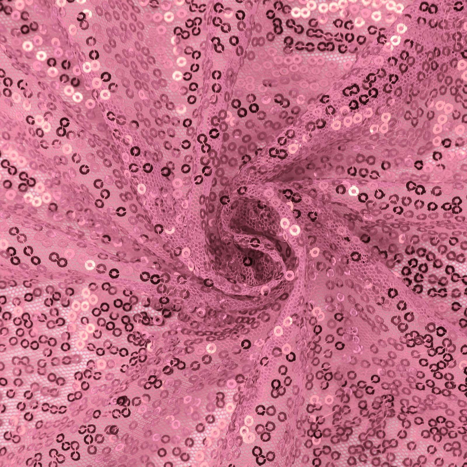 Sequin 72"x72" Table Overlay Square Tablecloth Pink - Sparkly Table Cover