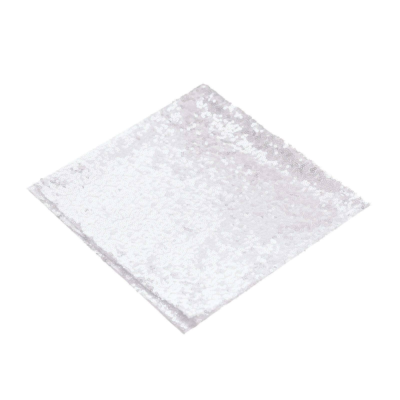 Sequin 20"x20" Napkin White - Shimmering Decorative Dinner Napkin for Weddings & Events