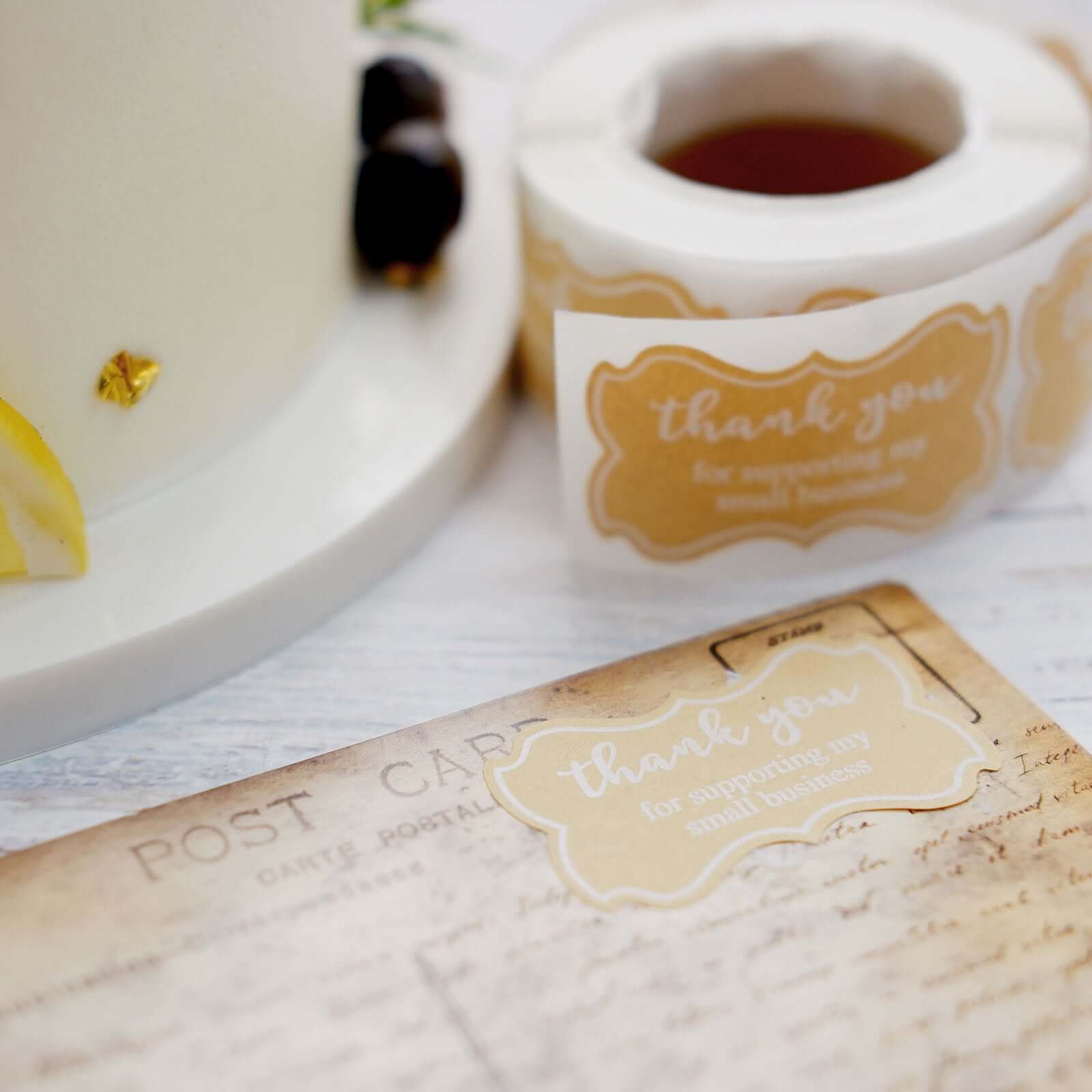 500Pcs 1.5" Thank You for Supporting My Small Business Stickers Roll, Labels for DIY Envelope Seals