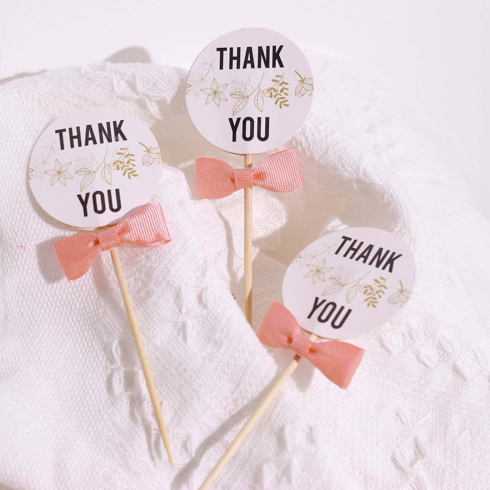 50 Pcs 1.5" Dusty Rose Grosgrain Pre Tied Ribbon Bows, Gift Basket Party Favor Bags Decor - Polyester