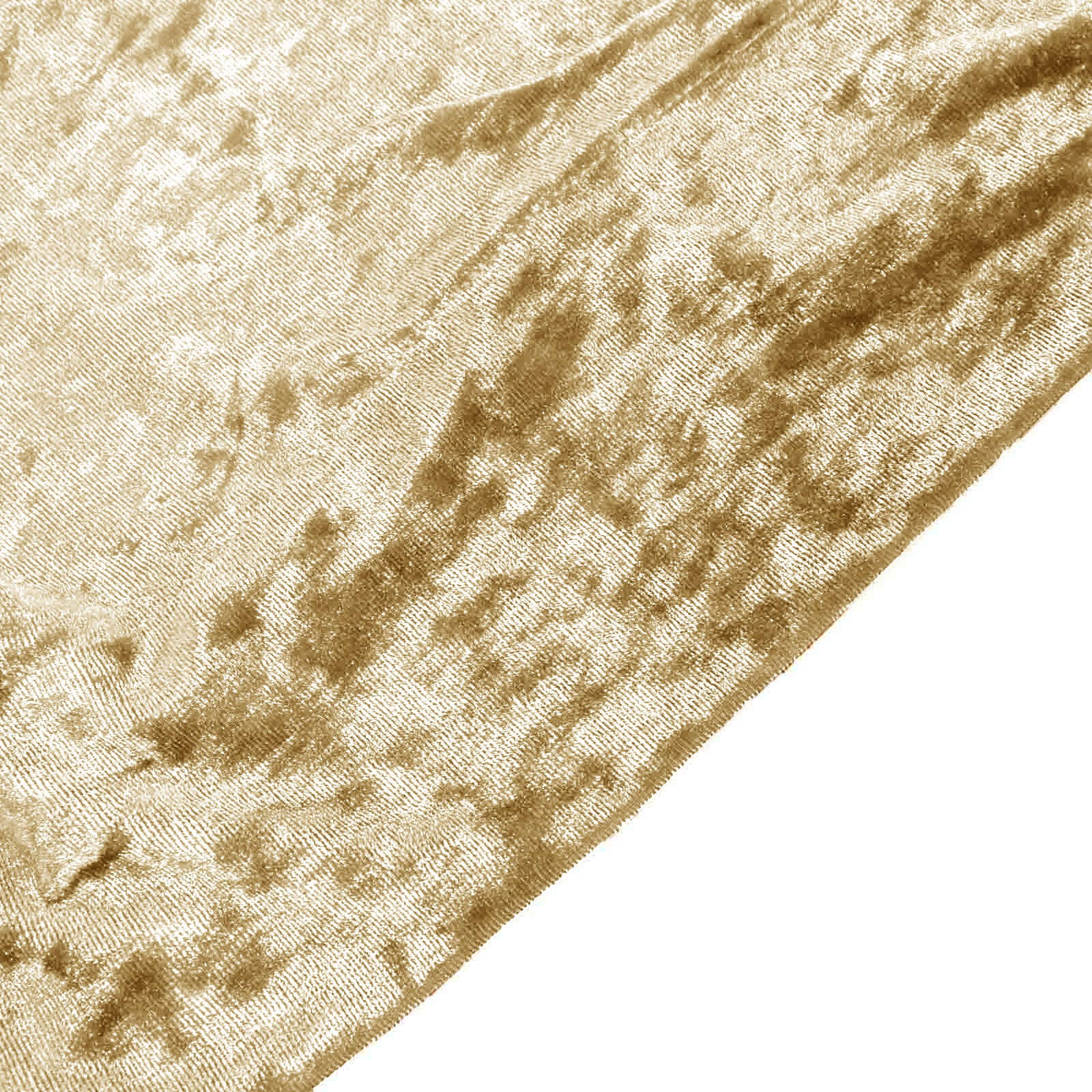 Champagne Crushed Velvet Backdrop Curtain – 8ft x 8ft Event Drape with Rod Pocket, Privacy Panel for Photo Booths & Events