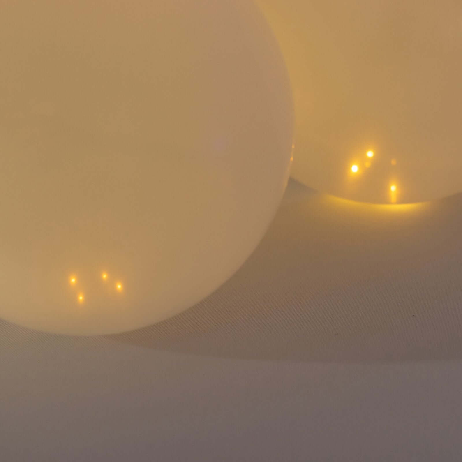 50-Pack LED Mini Balloon Lights Round Warm White - Waterproof Battery Operated Balls 0.5"