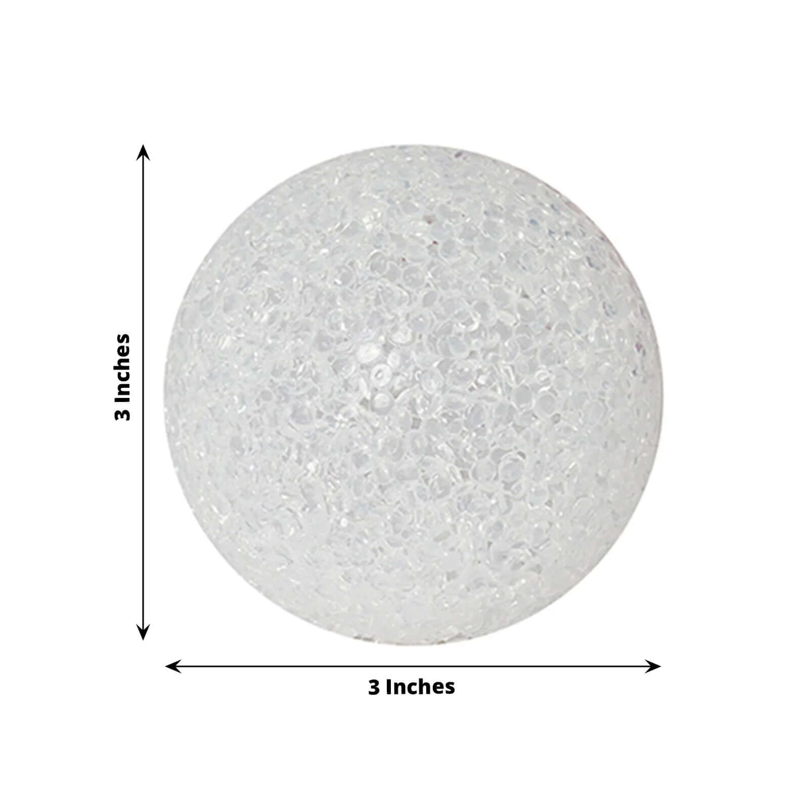 4-Pack LED Mini Light Globes Color Changing - Battery Operated Ball Centerpiece Fillers 3"