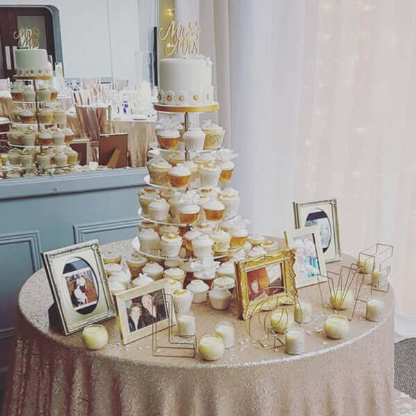 Acrylic Round DIY Cake Stand Plate Clear - Customized Tiered Dessert Display Holder for Treats Appetizers & Snacks 16"