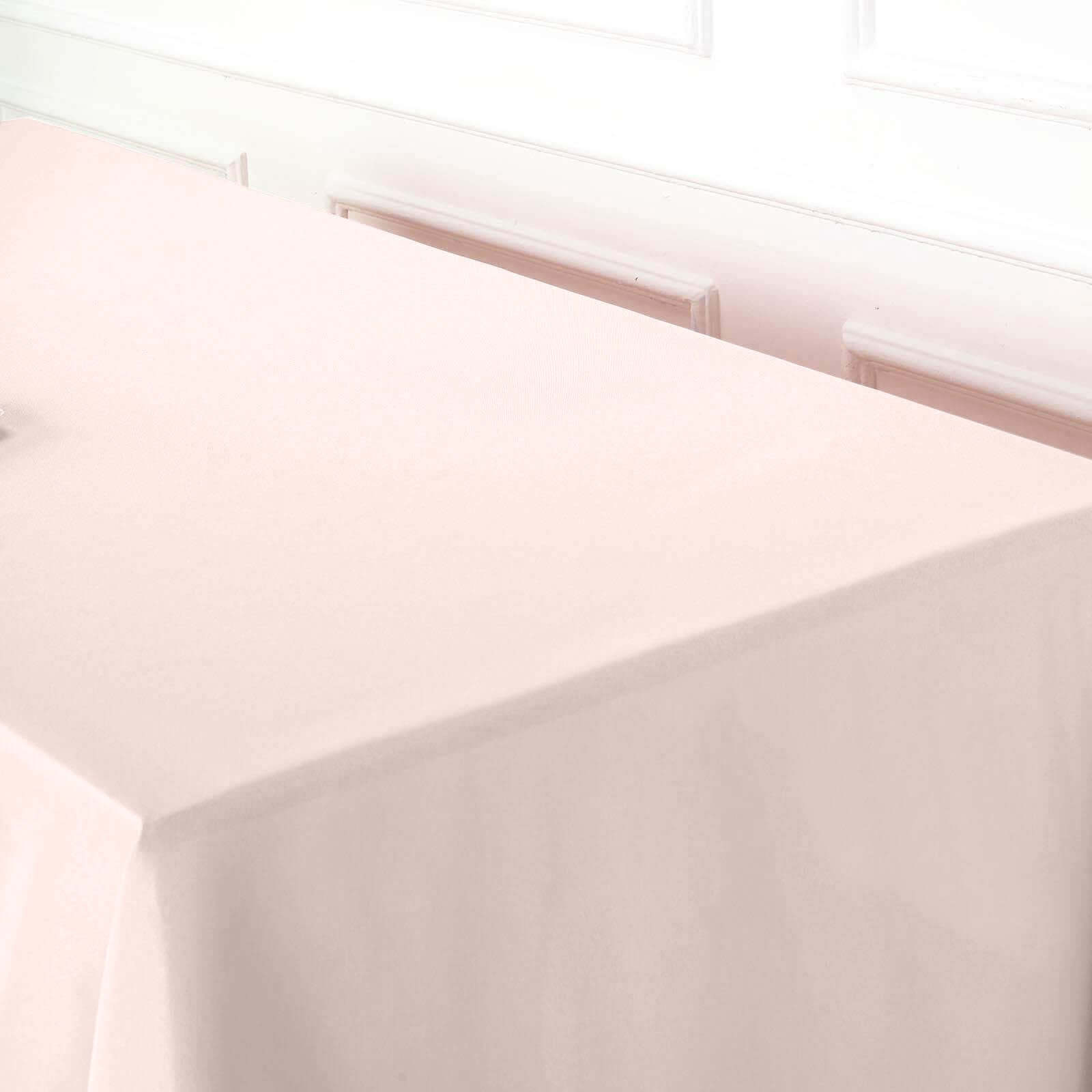 Polyester 60"x102" Rectangle Tablecloth Blush - Durable and Stylish Table Cover