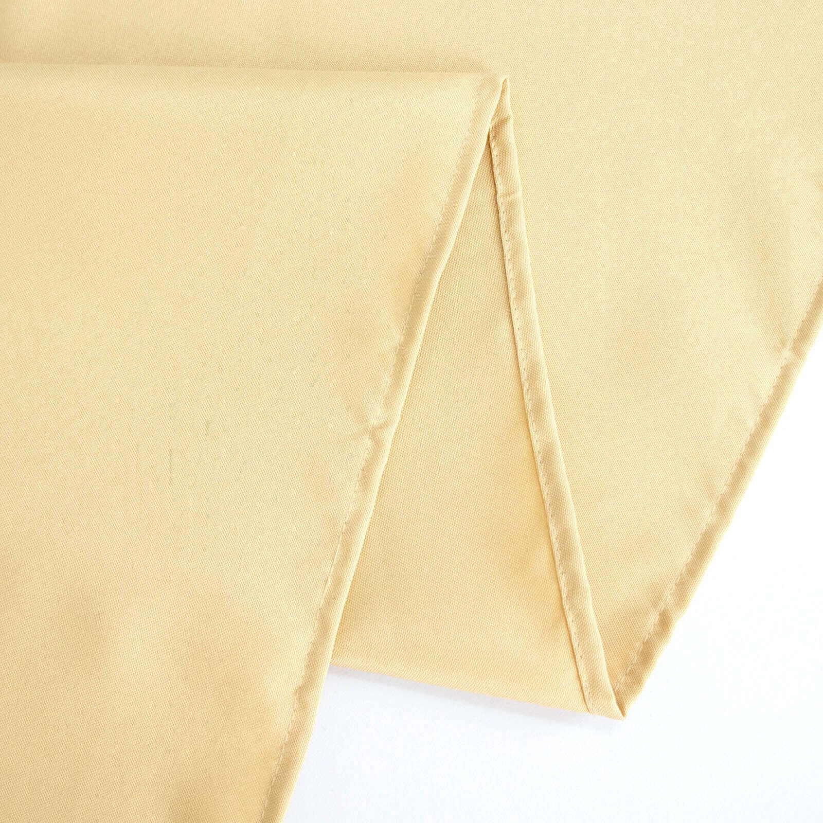 Premium Polyester 90"x156" Rectangle Tablecloth Champagne - Seamless 220GSM Stain-Resistant Table Cover