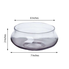 Glass Floating Candle Bowl Multi-Purpose Design - Table Centerpiece for Decor 7"