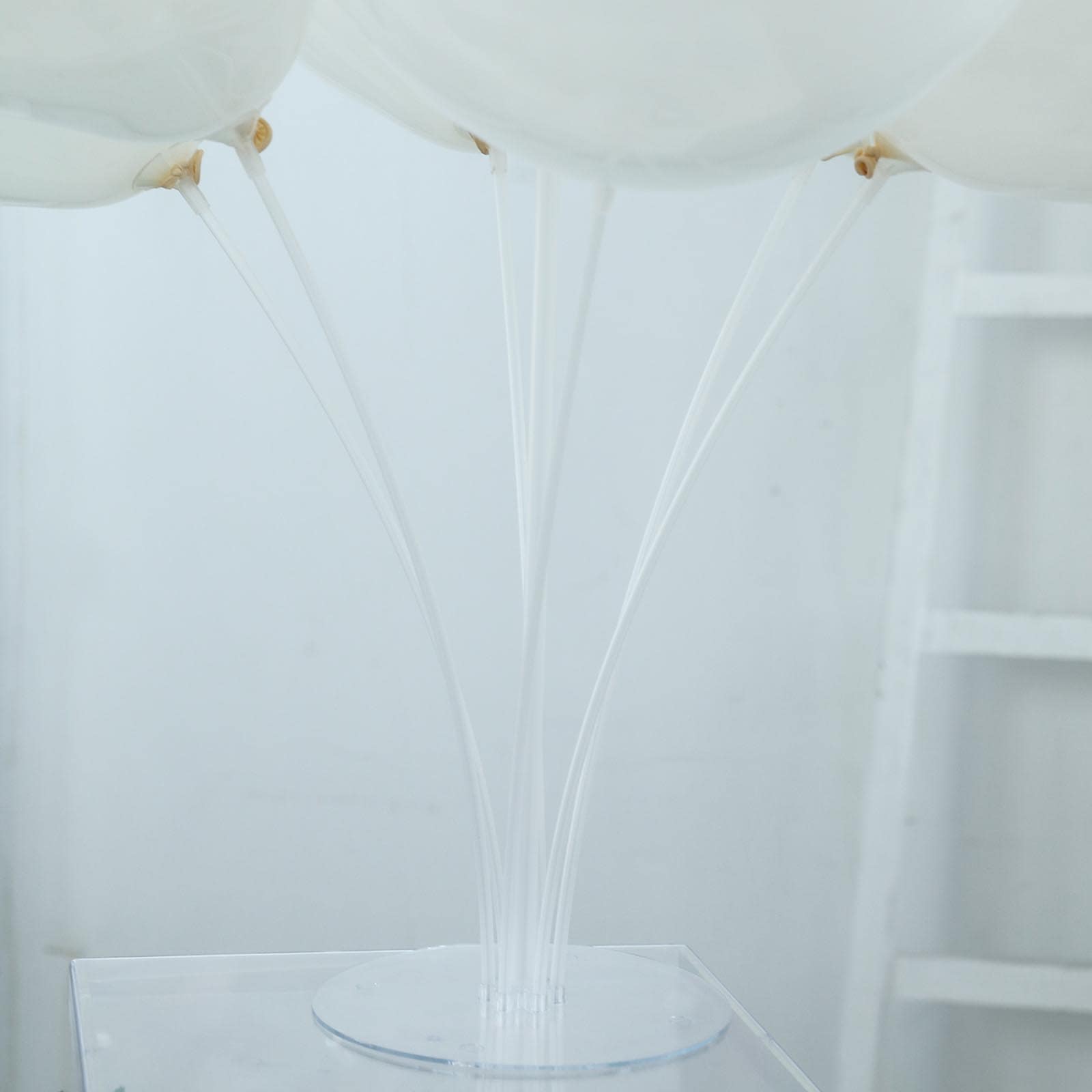 2 Pack Clear Balloon Centerpieces Holder, 30" Table Top Balloon Stand Stick Kit