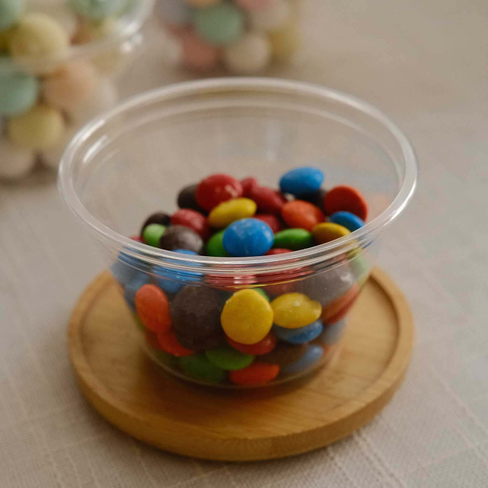 50-Pack Plastic Dessert Parfait Cups Clear Dome Lid - Perfect for Ice Cream 7oz