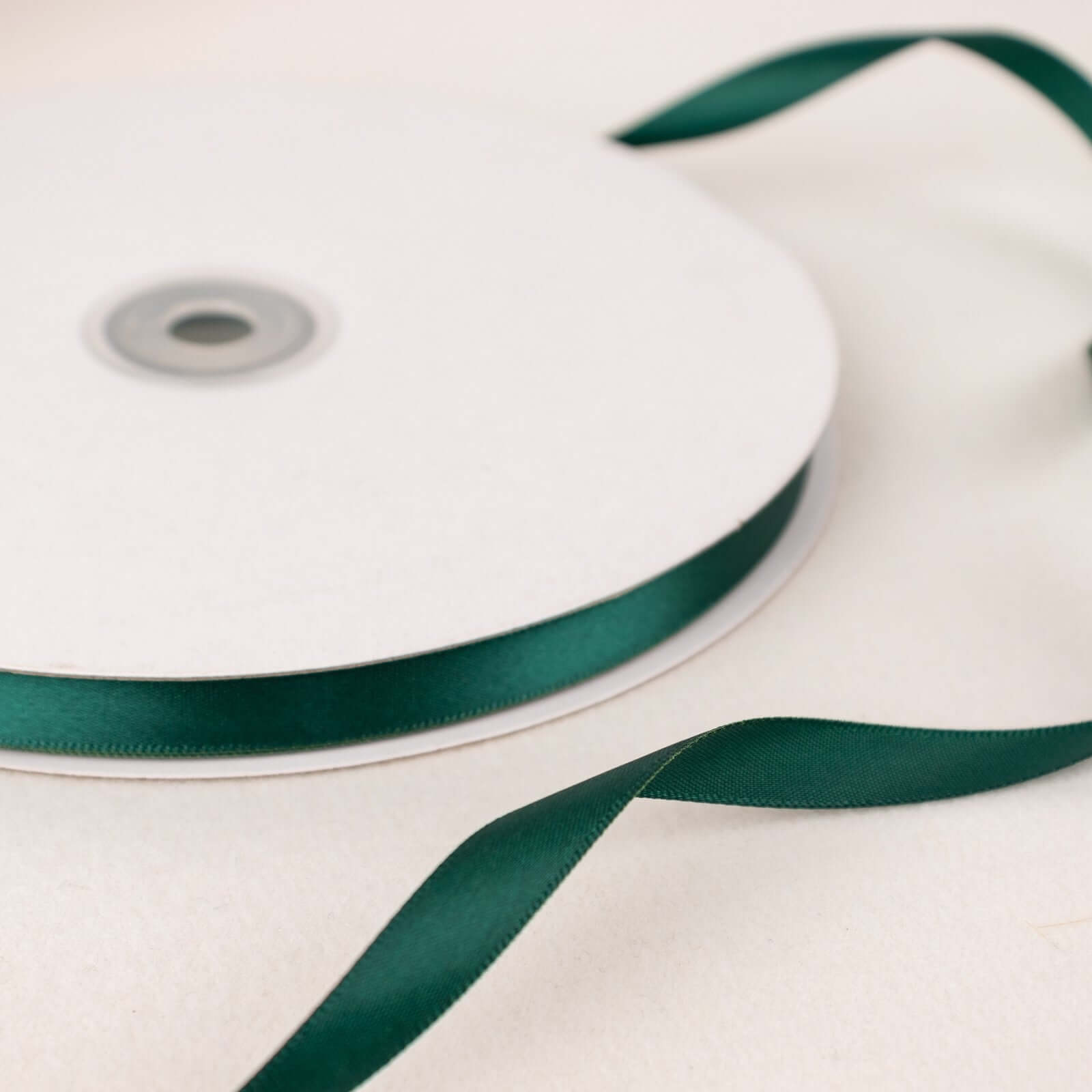 100 Yards 3/8" Hunter Emerald Green Single Face Decorative Satin Ribbon