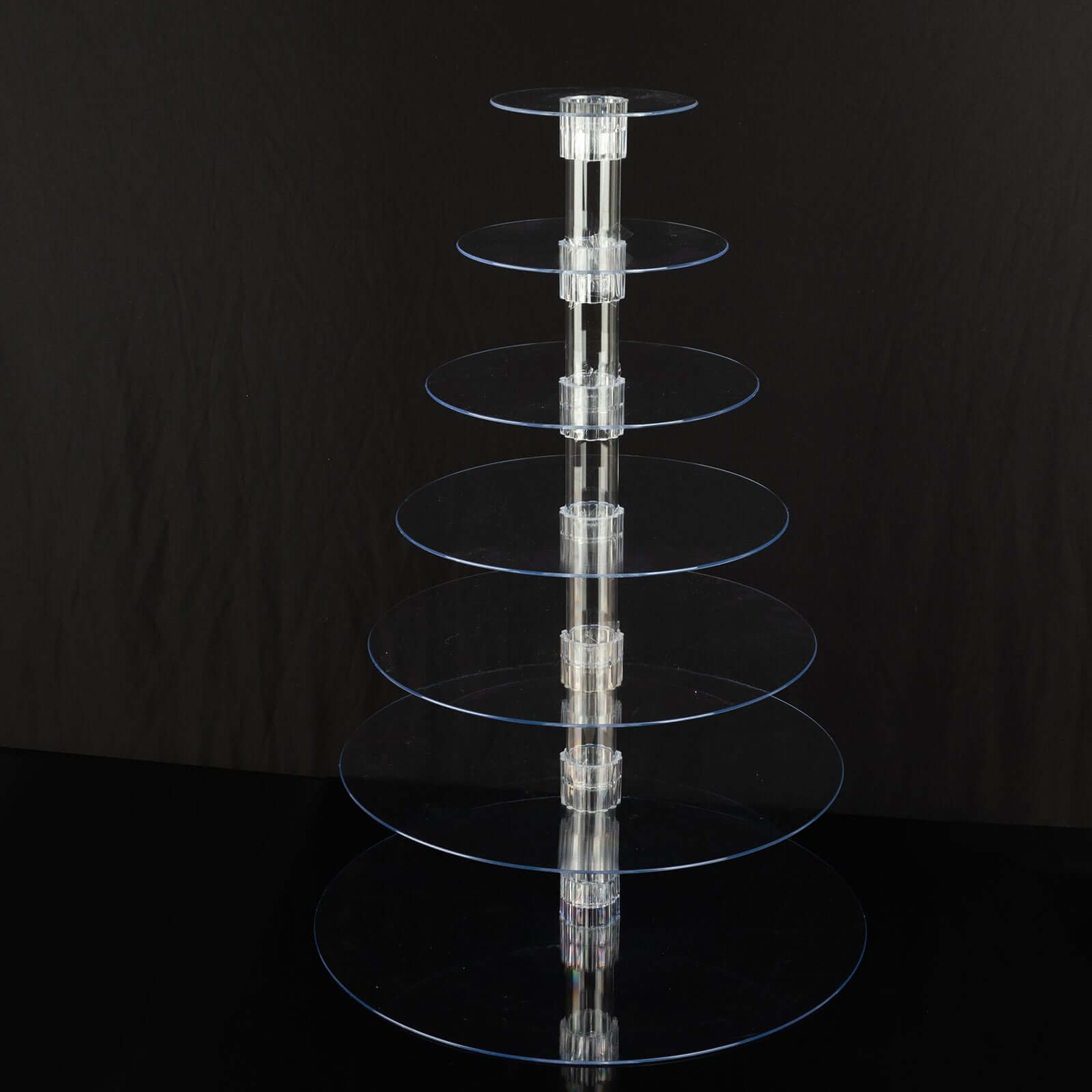 7-Tier Acrylic Round Cupcake Stand Clear & Catering Displays 26"