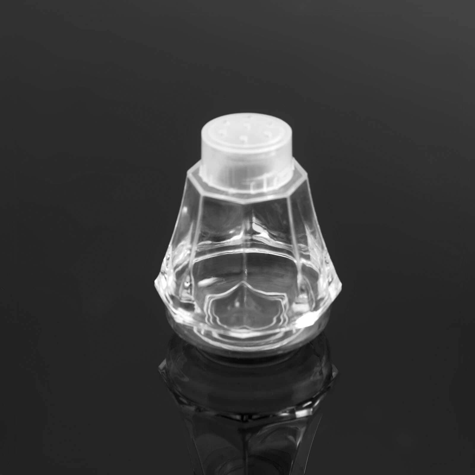 12 Pack 2.5" Clear Plastic Salt and Pepper Shakers Party Favor Gifts