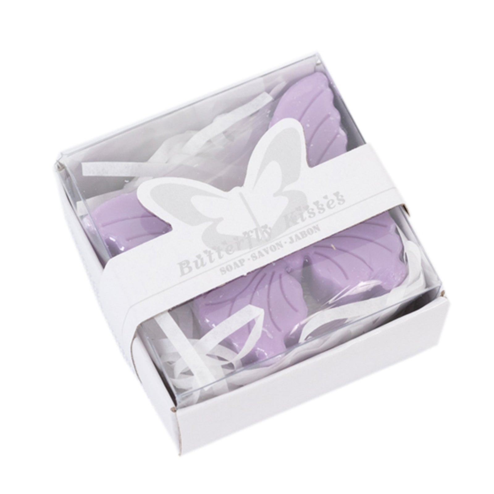 10 Pack Lavender Butterfly Unscented Soap Baby Shower Favors with Gift Boxes, Pre-Packed Bridal Shower Wedding Souvenirs - 2"
