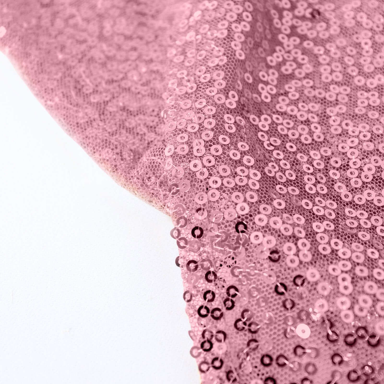 Sequin 120" Round Tablecloth Pink - Seamless Glittering Table Cover