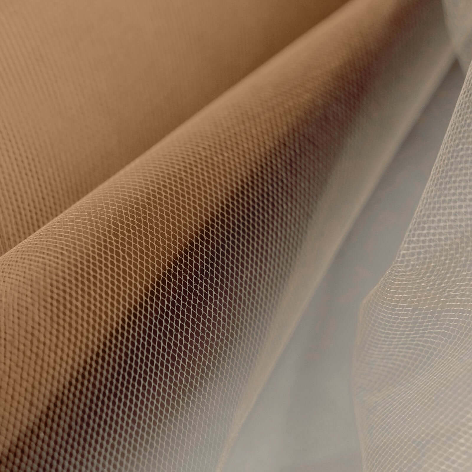 18"x100 Yards Natural Tulle Fabric Bolt, Sheer Fabric Spool Roll For Crafts