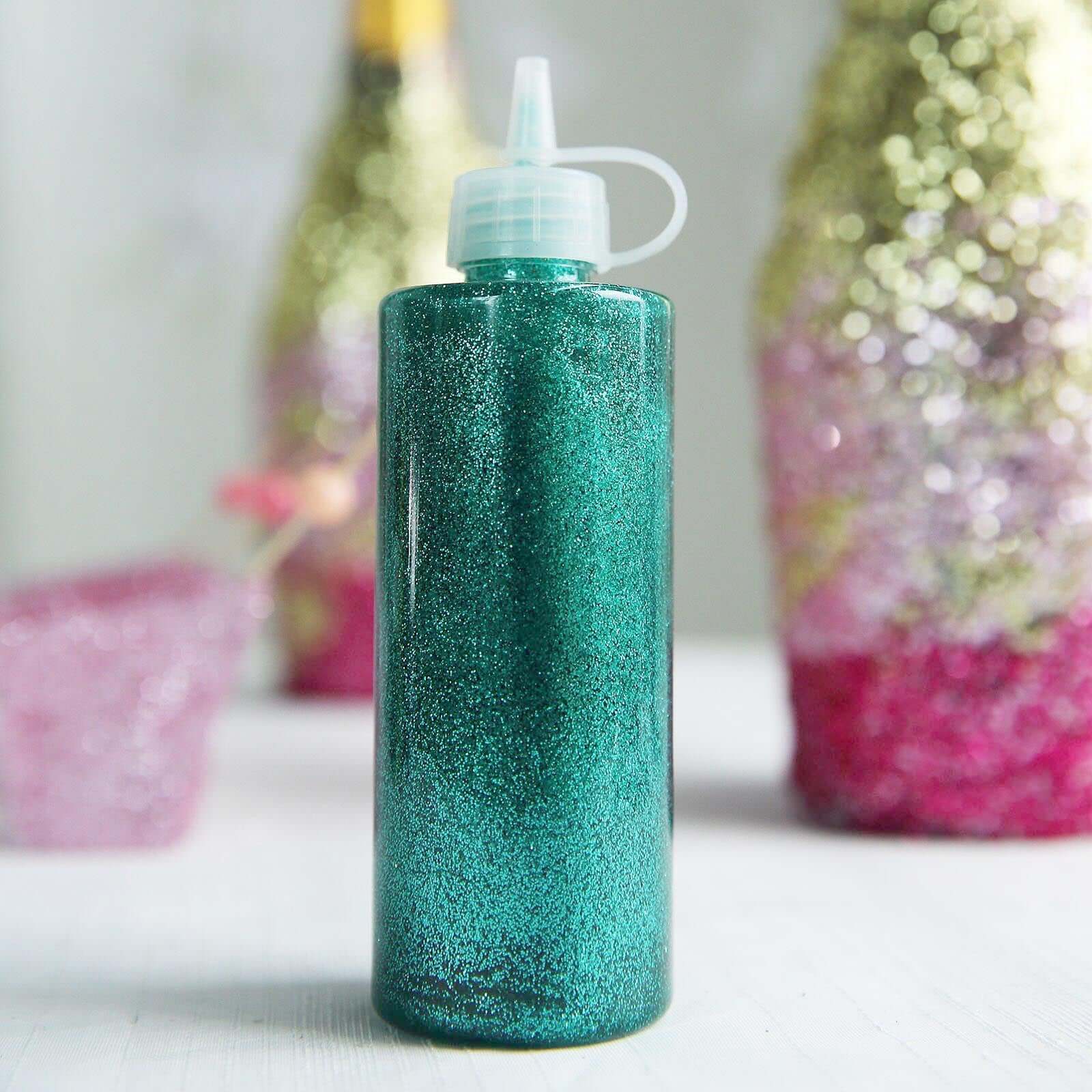 Metallic Glitter Glue Turquoise - Washable Nontoxic Art Glue for Fun DIY Projects Scrapbooking & Party Decor 4 oz Bottle