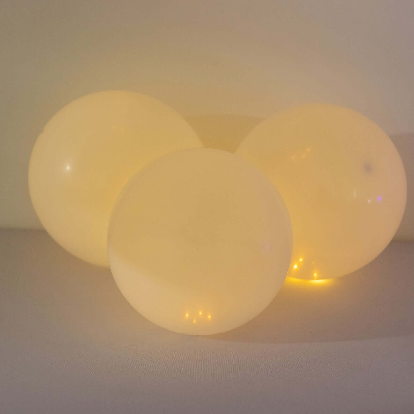 50-Pack LED Mini Balloon Lights Round Warm White - Waterproof Battery Operated Balls 0.5"