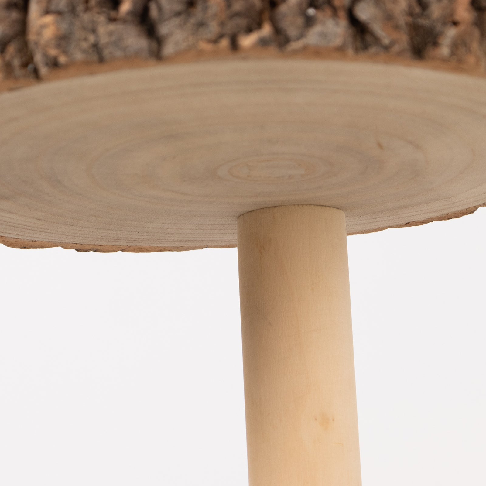 4-Tier Wooden Cupcake Tower Stand Rustic Natural Wood Slice Design - Farmhouse Style Dessert Display 29"