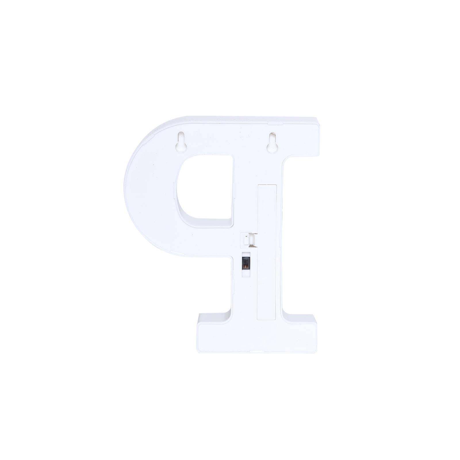 3D Marquee Letter "P" Warm White 5 LED Lights Gold - Chic Light-Up Decor for Events 6"