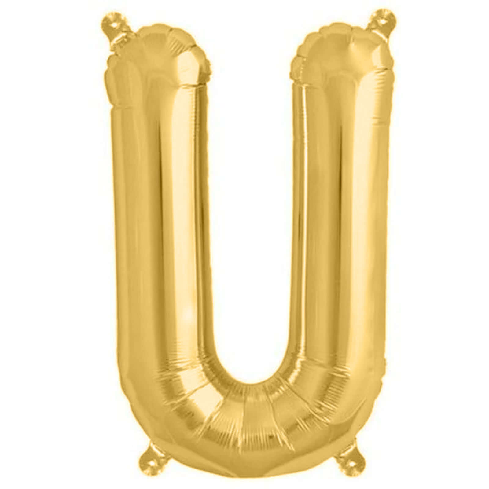 13" Matte Gold Letter and Number Balloons, Mylar Foil Balloons