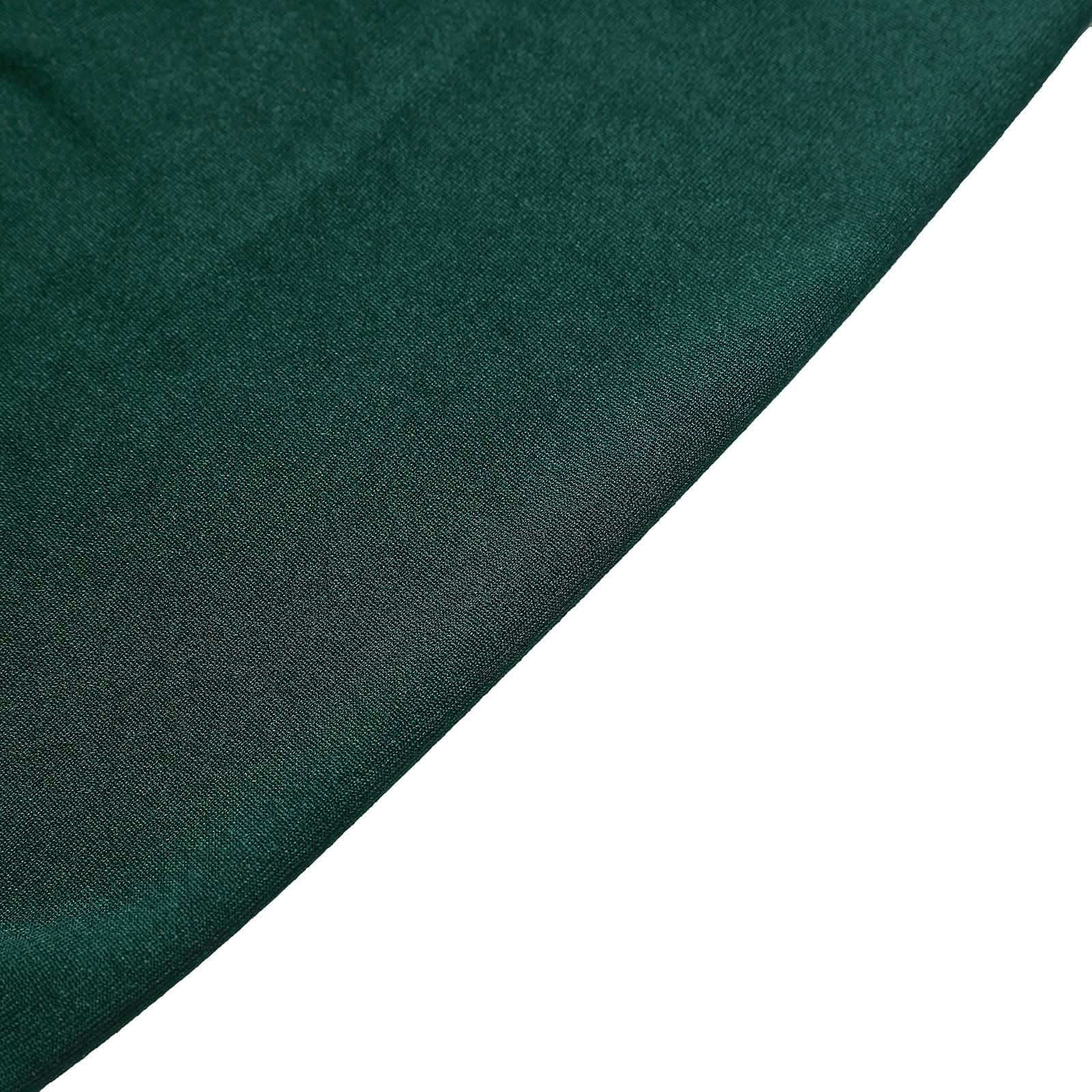 5 Pack Stretch Spandex Chair Sashes Hunter Emerald Green - Fitted Finish Two Ply Heavy Duty Chair Bands 5"x12"