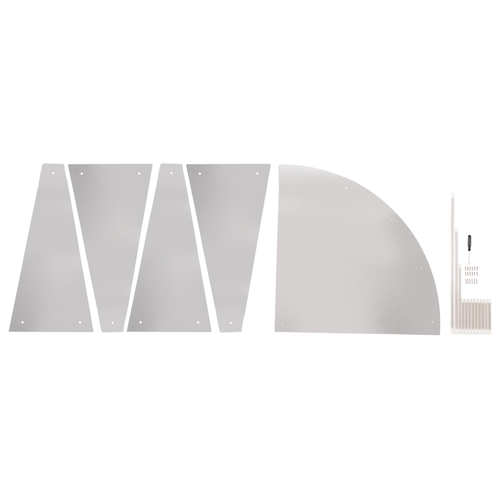 4-Tier Acrylic Cupcake Display Stand Silver Spiral Stairway Design - Stylish Reusable Multi Level Serving Tray Organizer Shelf Riser for Dessert Perfume Retail Jewelry & Collectibles 17"