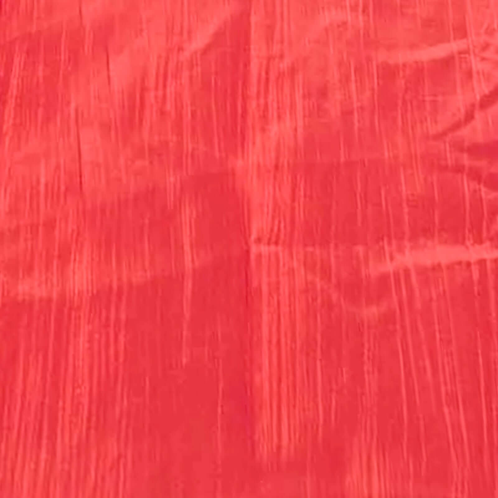 Taffeta 60"x102" Rectangle Tablecloth Red - Accordion Crinkle Table Cover