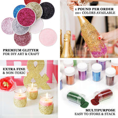 Extra Fine Glitter Bottle Coral - Nontoxic Glitter Dust Powder for Fun DIY Projects Kids' Crafts Resin Art & Festival Decor 1 lb