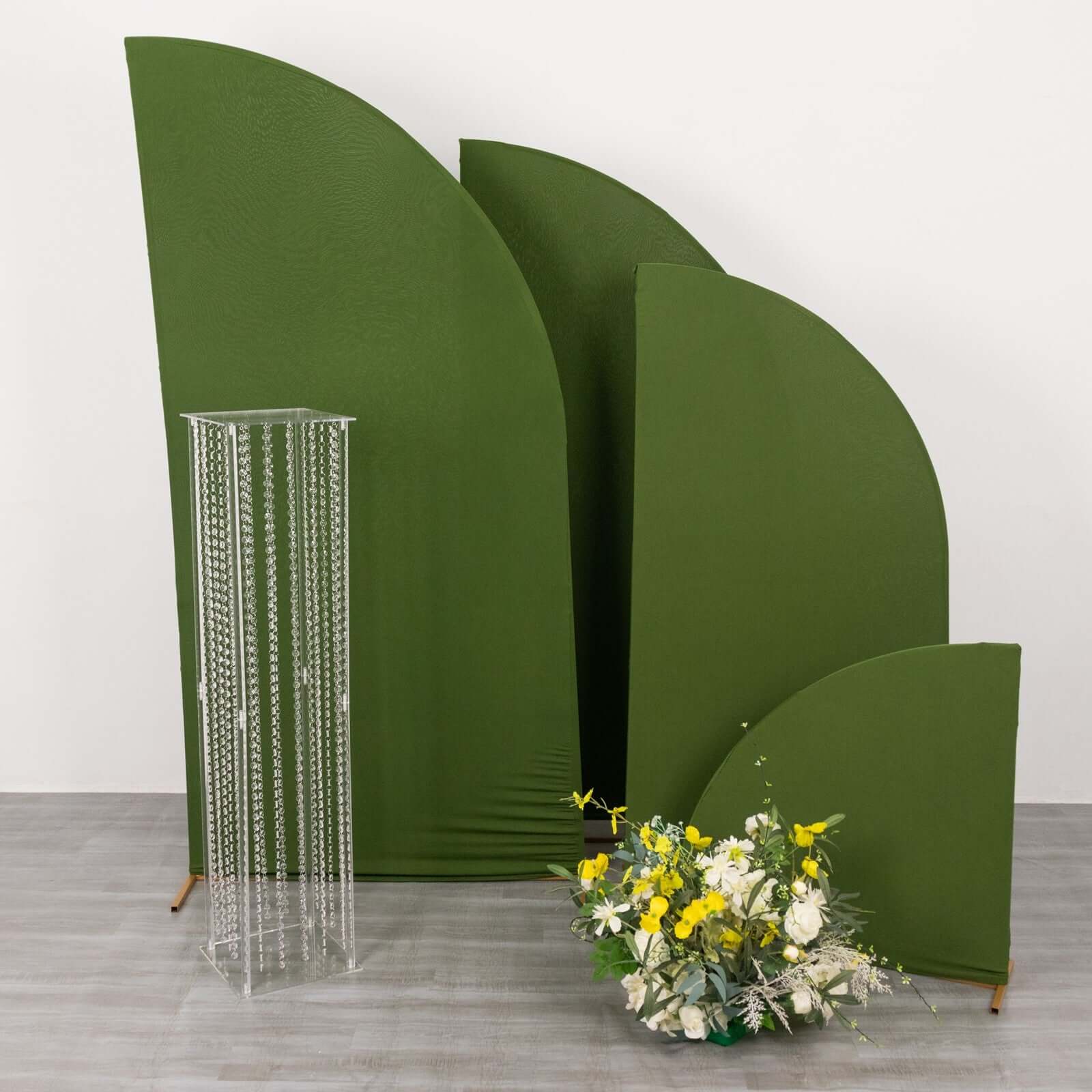 Acrylic Flower Pedestal Vase Pillar Stand with Crystal Beads Clear - Durable Wedding Floor Centerpiece for Large Displays 48"