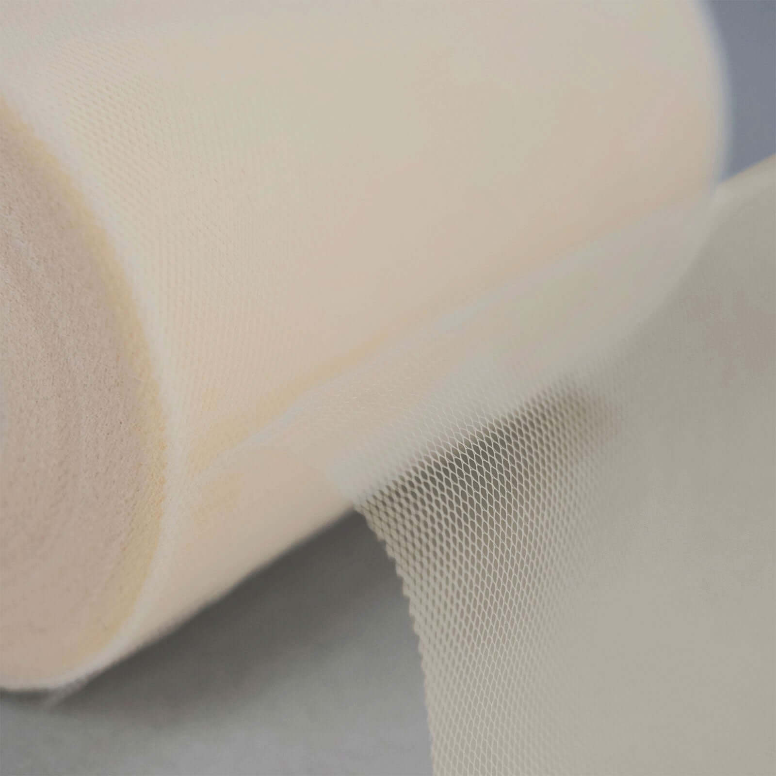6"x100 Yards Beige Tulle Fabric Bolt, Sheer Fabric Spool Roll For Crafts