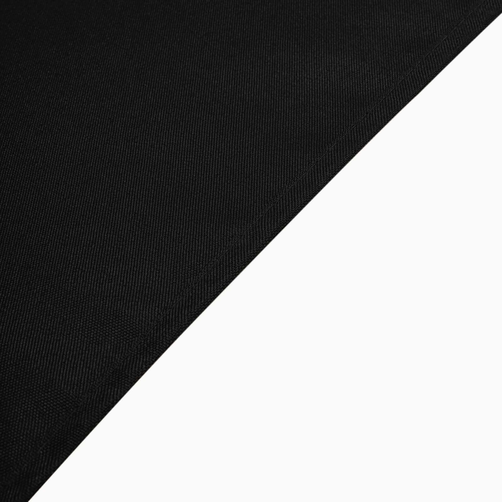 Premium Polyester Square Tablecloth 70"x70" Black 220GSM Wrinkle-Resistant Table Cover