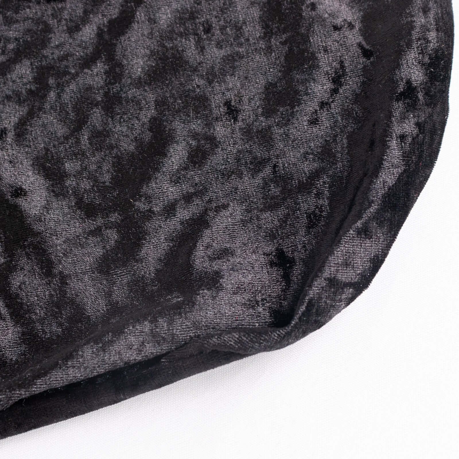 Crushed Velvet Spandex Banquet Chair Cover Fitted Slipcover Black - Stretch 190GSM Slipcover with Foot Pockets