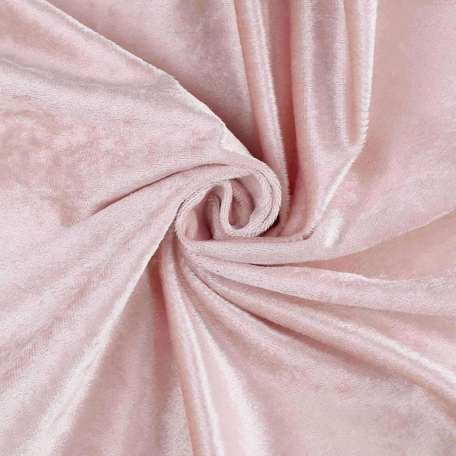 Premium Velvet 120" Round Tablecloth Blush - Reusable Soft & Seamless Table Cover