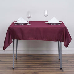 Polyester Square 54"x54" Tablecloth Burgundy - Wrinkle-Resistant & Durable Table Cover