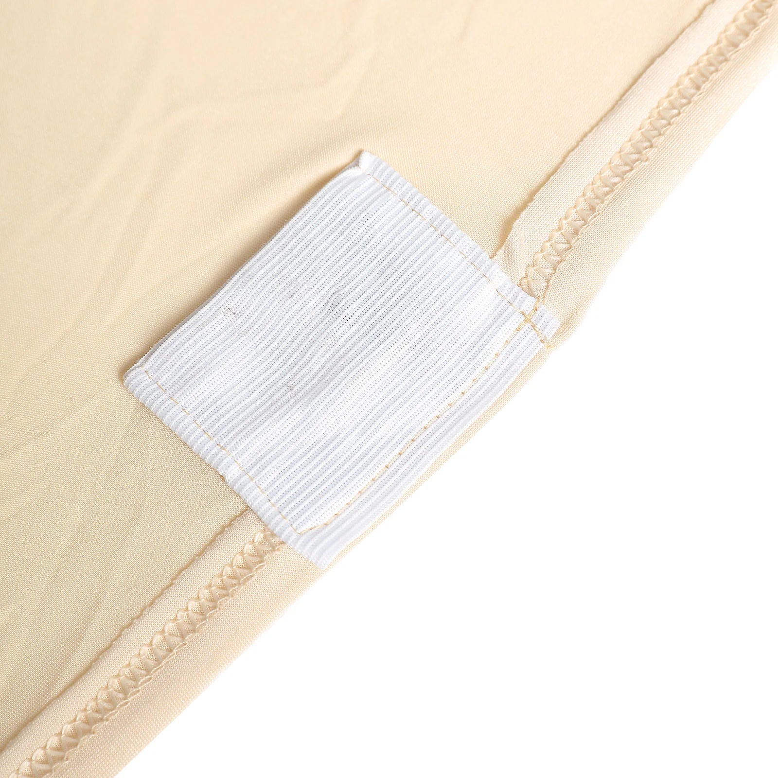 10 Pack Stretch Spandex Chair Covers Beige for Folding Chairs - Durable 160GSM Fitted Slipcovers