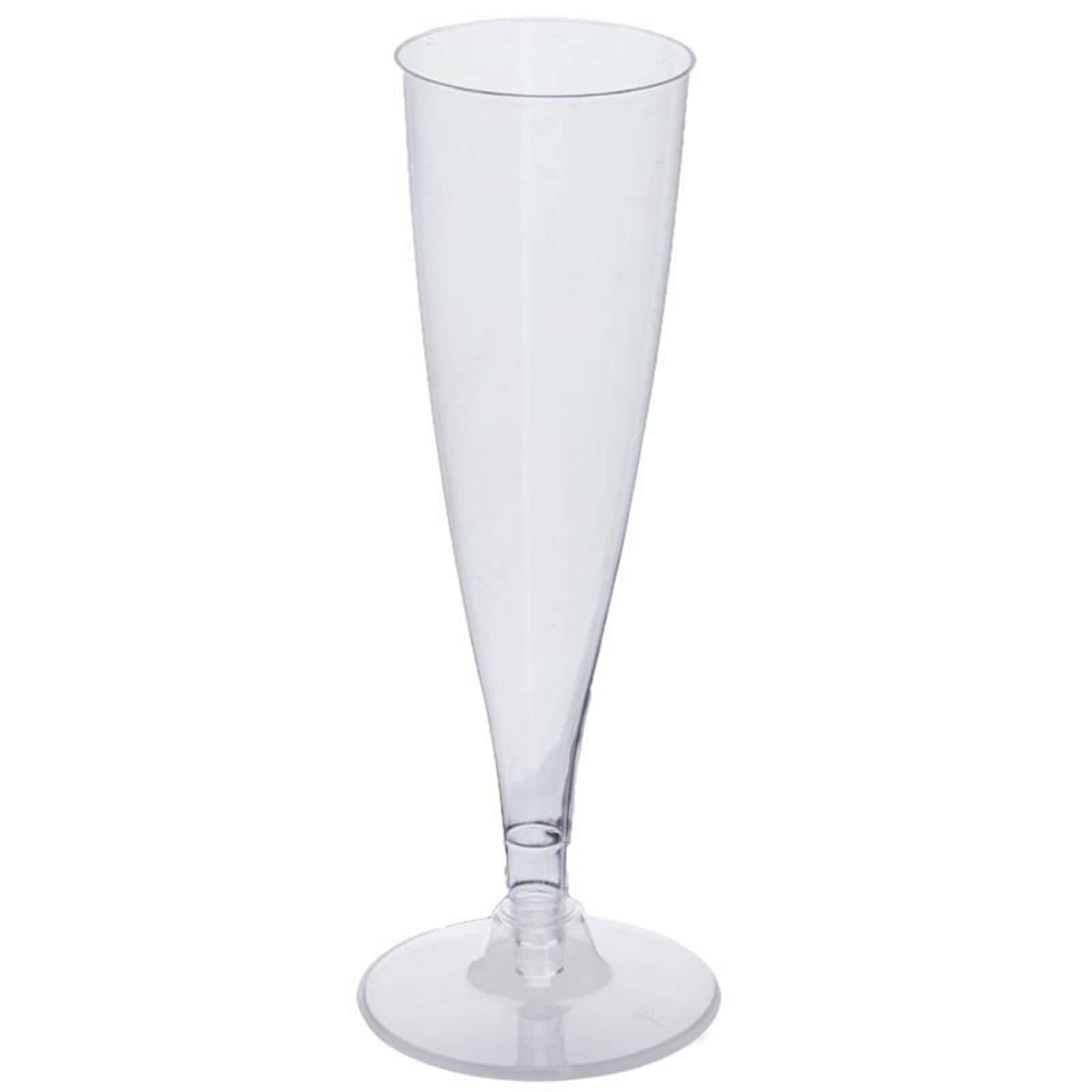 12-Pack Plastic Champagne Flutes Hollow Stem Clear - Lightweight Disposable Glasses for Toasts 5oz