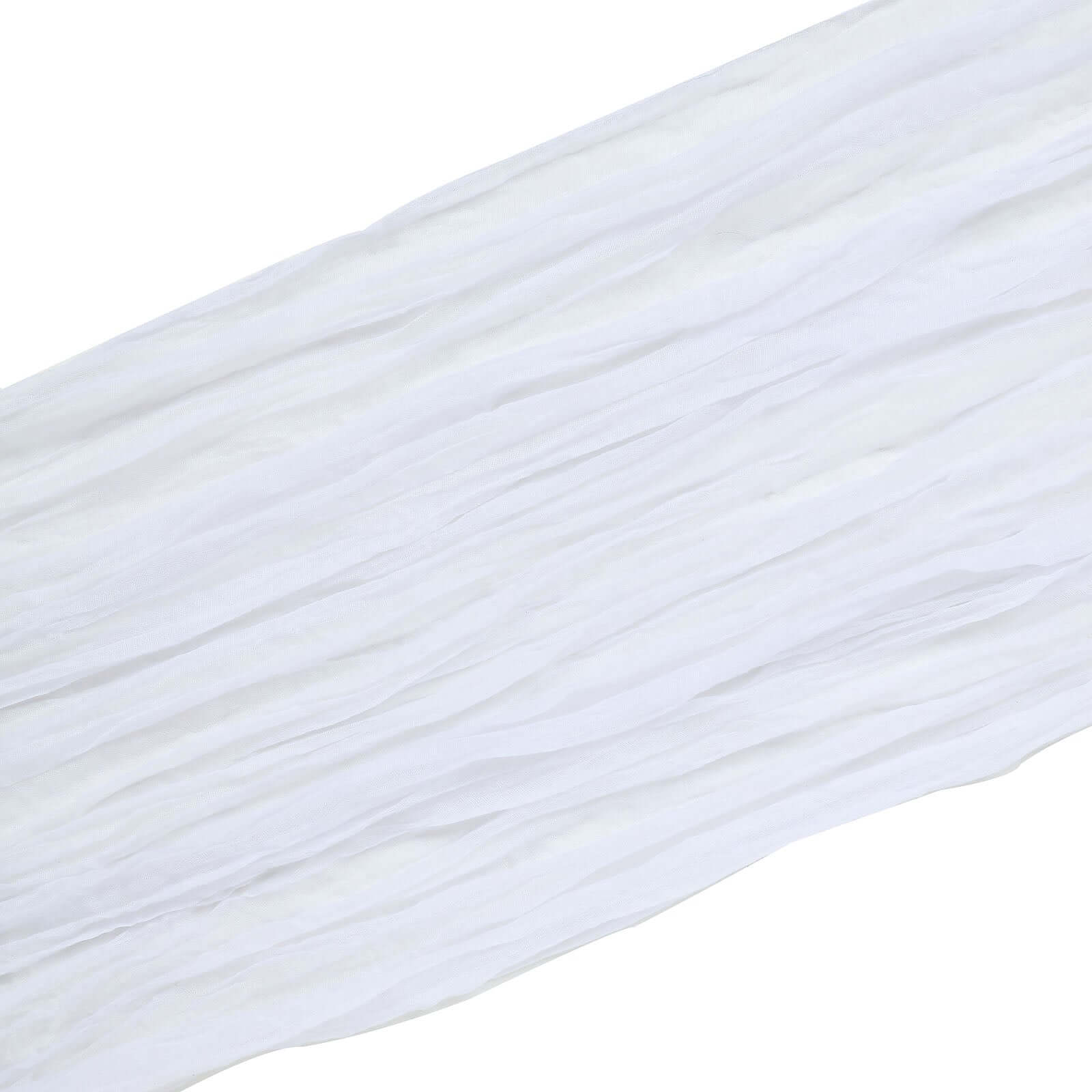 20ft White Gauze Cheesecloth Fabric Wedding Arch Drapery, Window Scarf Valance, Boho Decor Arbor Curtain Panel