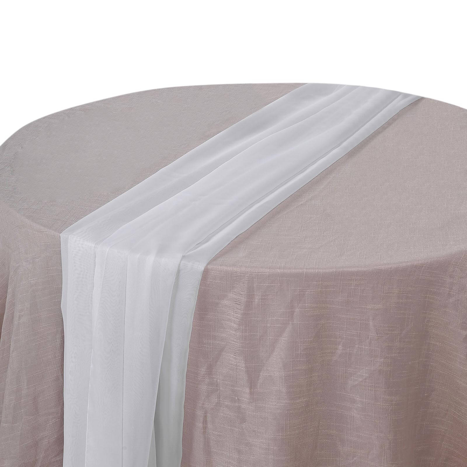 Chiffon 6ft Table Runner White - Chic Flowy & Lightweight Table Decor