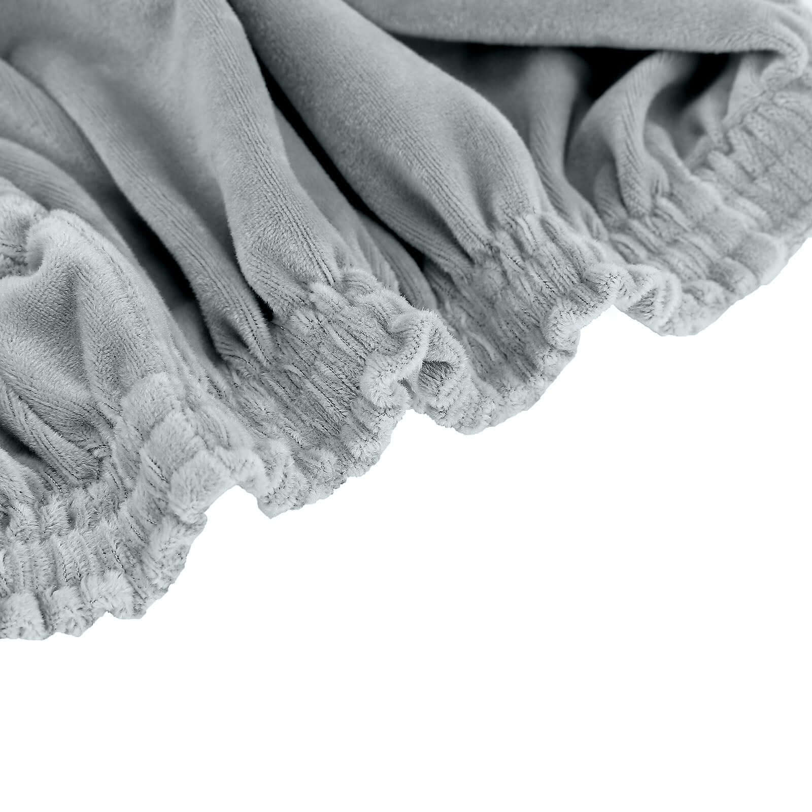 Velvet Chair Cushion Protector Stretch with Tie for Dining Chairs Dusty Blue - Durable Cover for Formal Gatherings