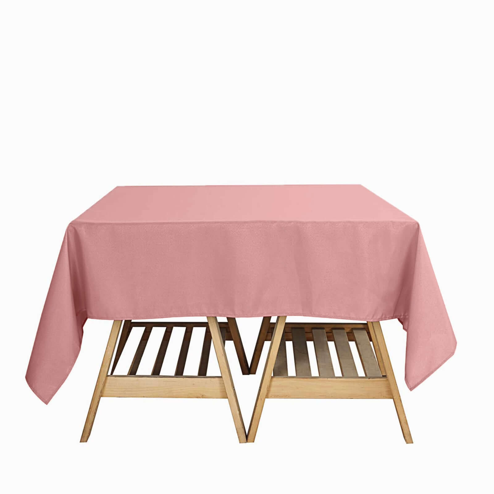 Polyester Square 70"x70" Tablecloth Dusty Rose - Wrinkle-Resistant & Durable Table Cover