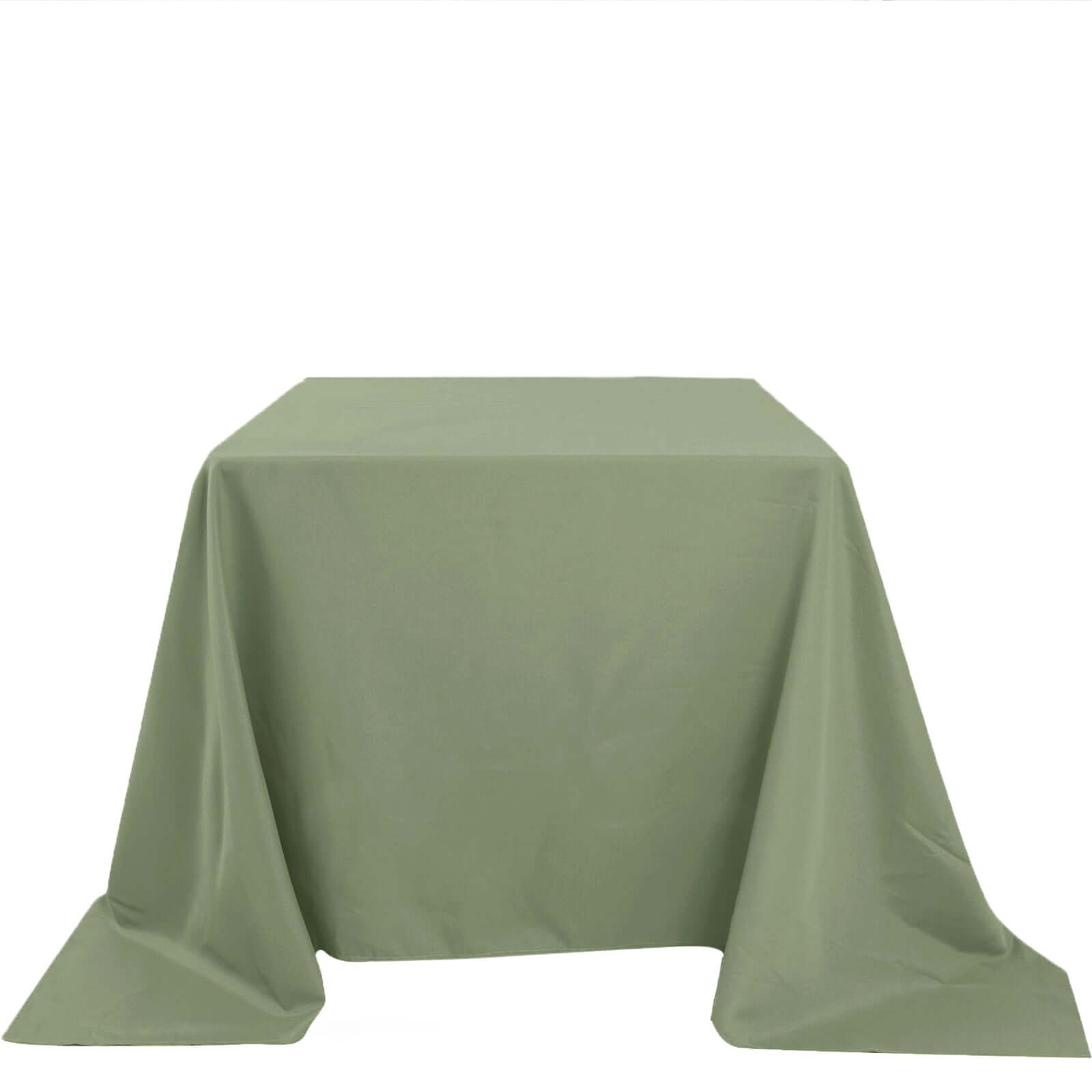 Polyester Square 90"x90" Tablecloth Dusty Sage Green - Wrinkle-Resistant & Durable Table Cover