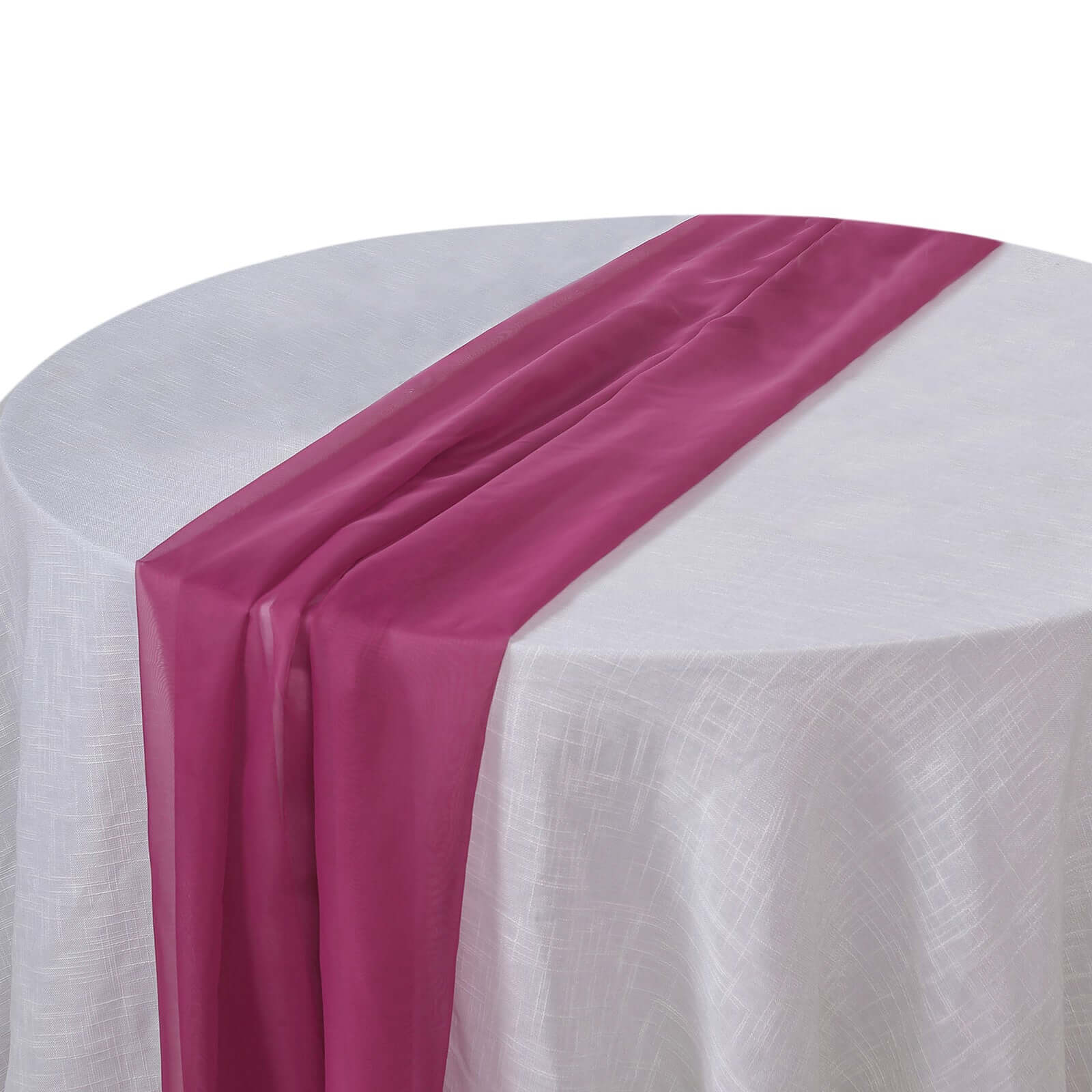 Chiffon 6ft Table Runner Fuchsia - Flowy & Lightweight Table Decor