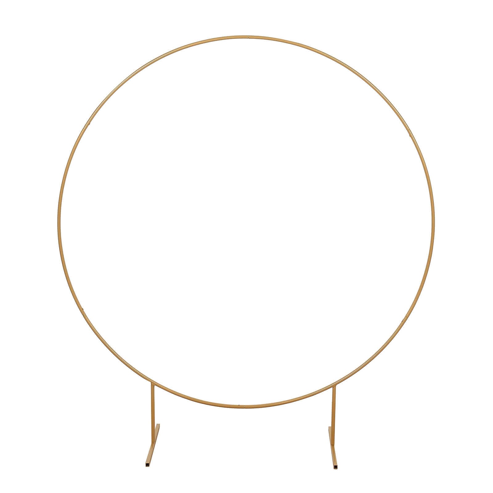 6.5ft Gold Metal Circle Wedding Arch Stand, Floral Balloon Garland Hoop, Round Backdrop Frame