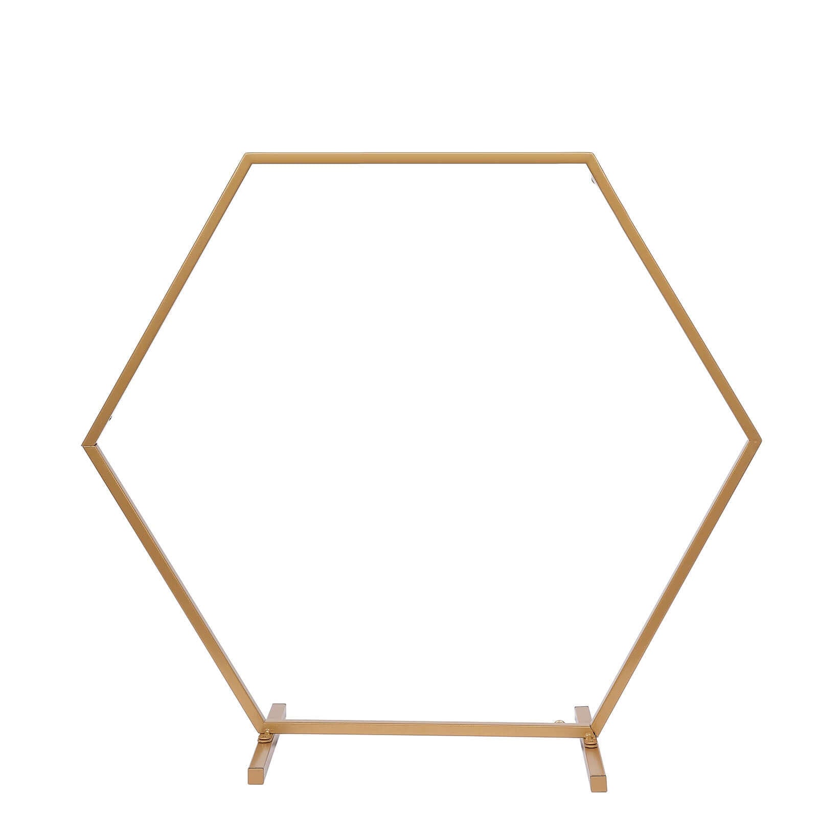 Hexagon Wedding Arch Table Centerpiece Metal Gold - Self-Standing Geometric Flower Balloon Stand 21"