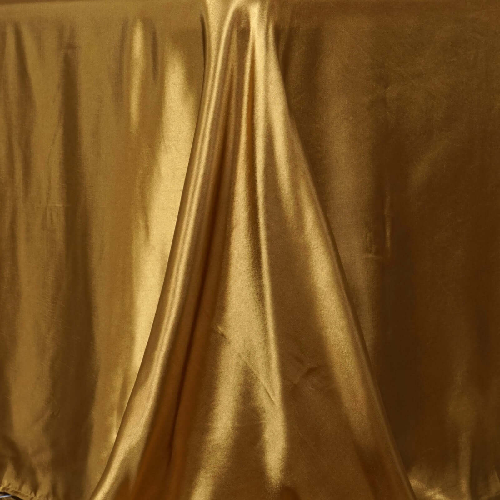Satin Rectangular 90"x156" Tablecloth Gold - Seamless Stylish Table Cover for Wedding & Event Decoration