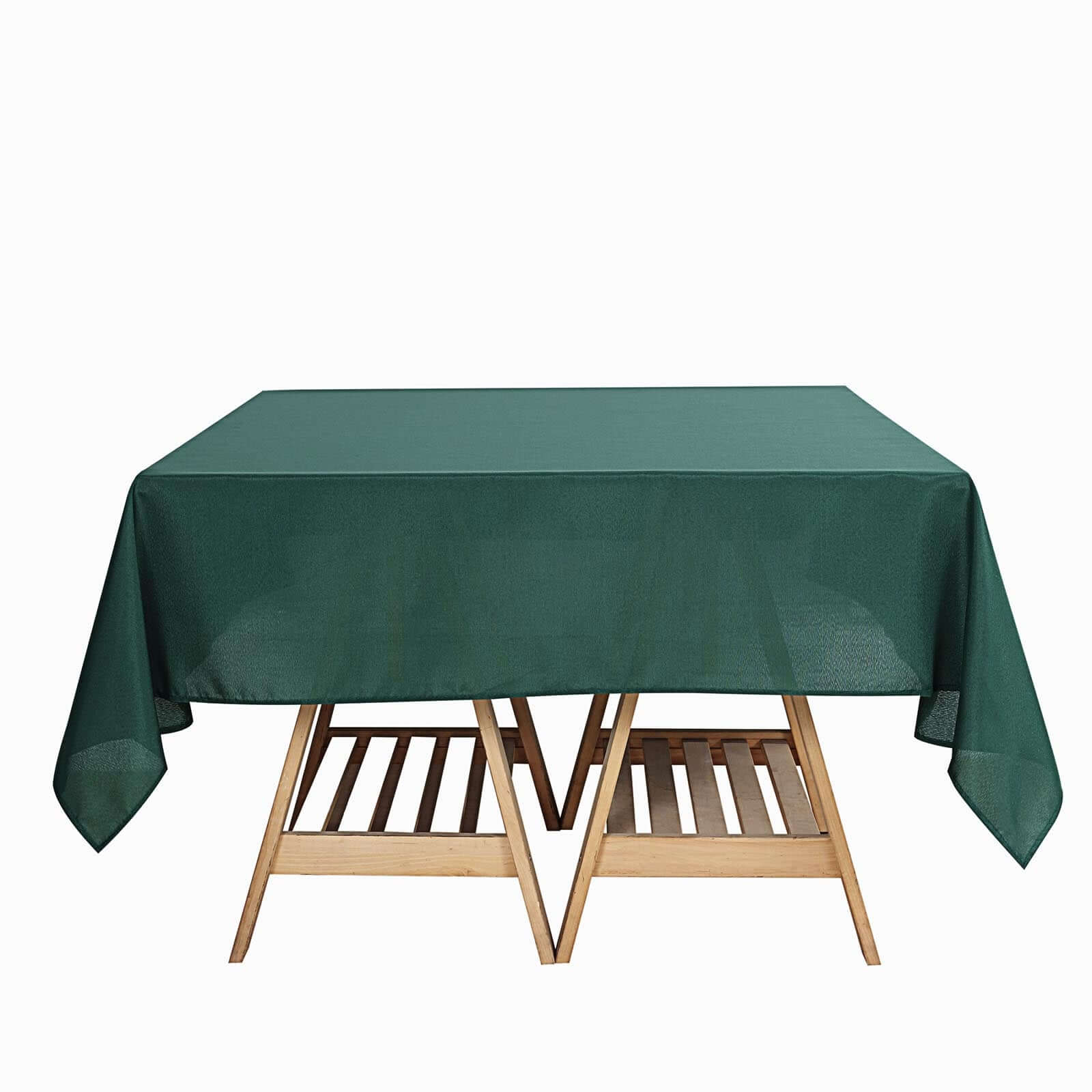 Polyester Square 70"x70" Tablecloth Hunter Emerald Green - Wrinkle-Resistant & Durable Table Cover