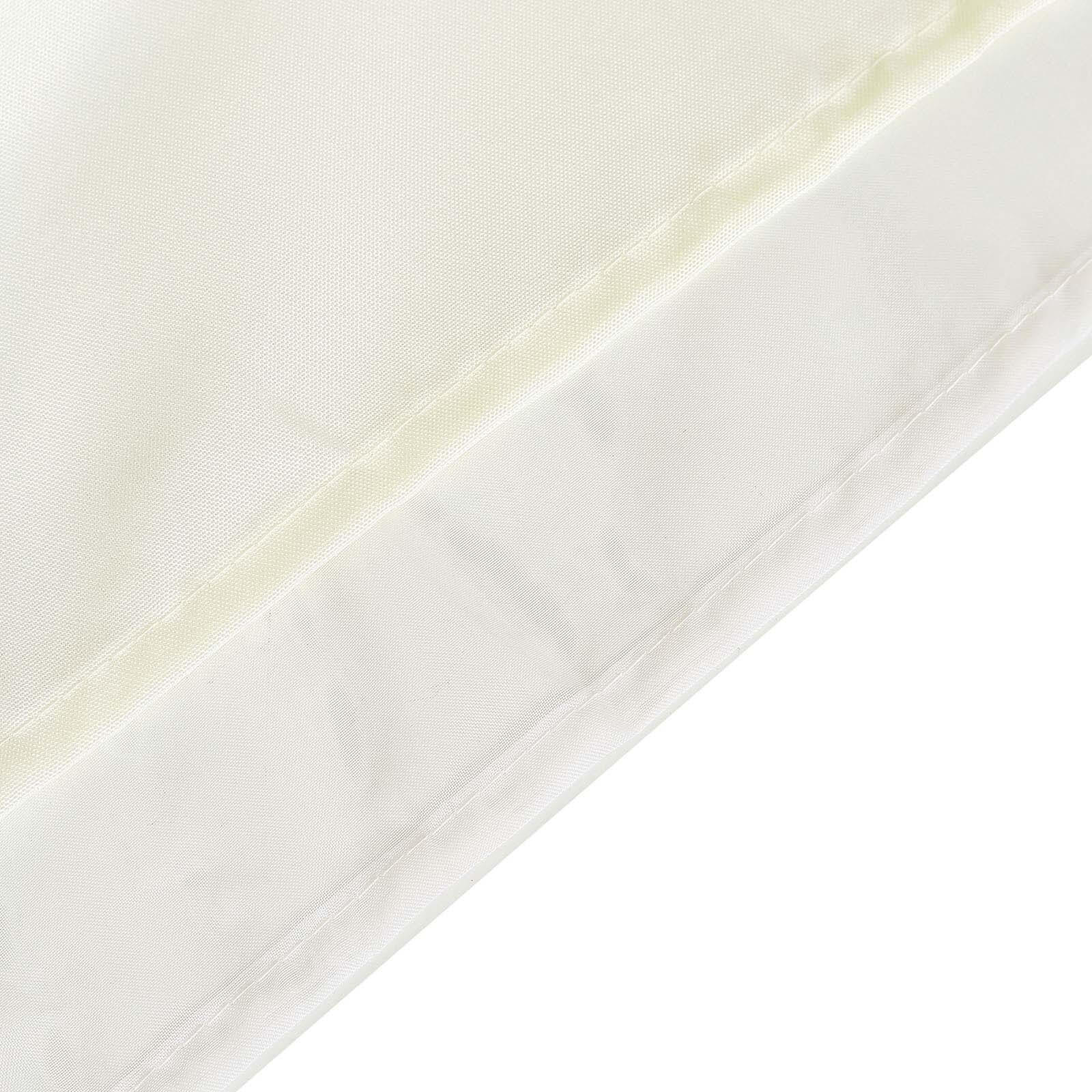 Ivory Chiffon Polyester Event Curtain Drapes, Dual Layer Divider Backdrop Curtain Panels with Rod Pockets - 10ftx10ft